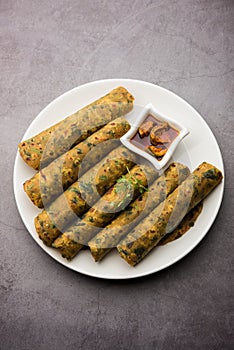 Palak paratha or Spinach flatbreadÂ is a Popular Indian breakfast menu